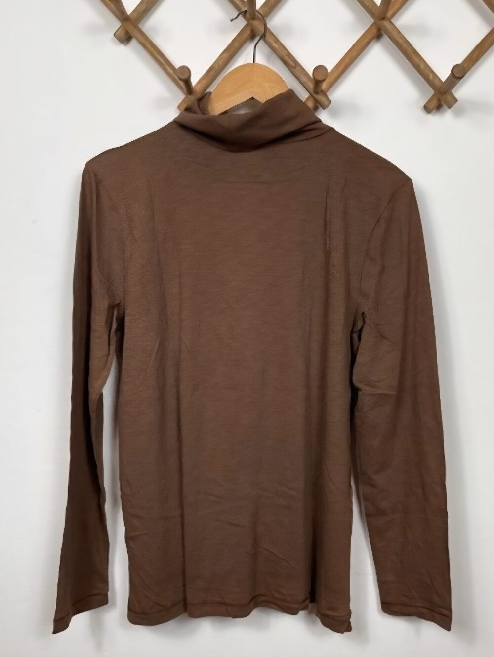 Madewell Whisper Cotton Turtleneck Tee in Forage Women's Small S 100% Cotton EUC - Picture 4 of 7